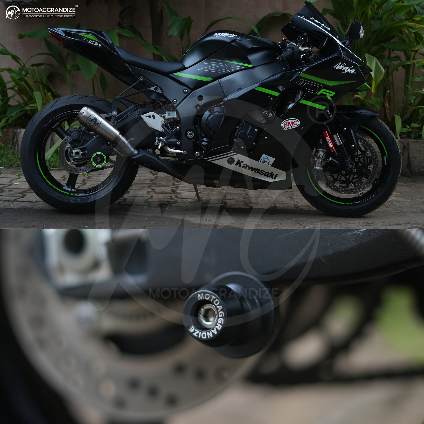 Kawasaki Ninja 300 Combo | Radiator Guard, Tail Tidy, Spools
