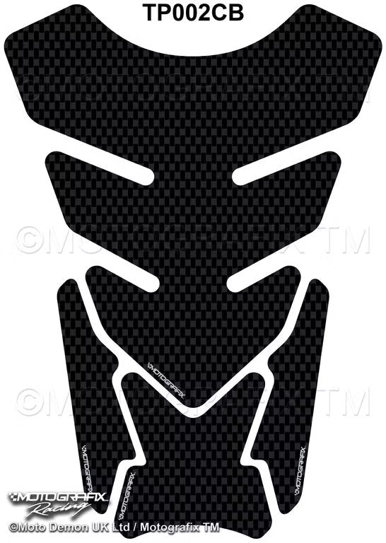 Universal Plain Carbon Fibre Quadra Motorcycle Tank Pad Protector Motografix 3D Gel TP002CB
