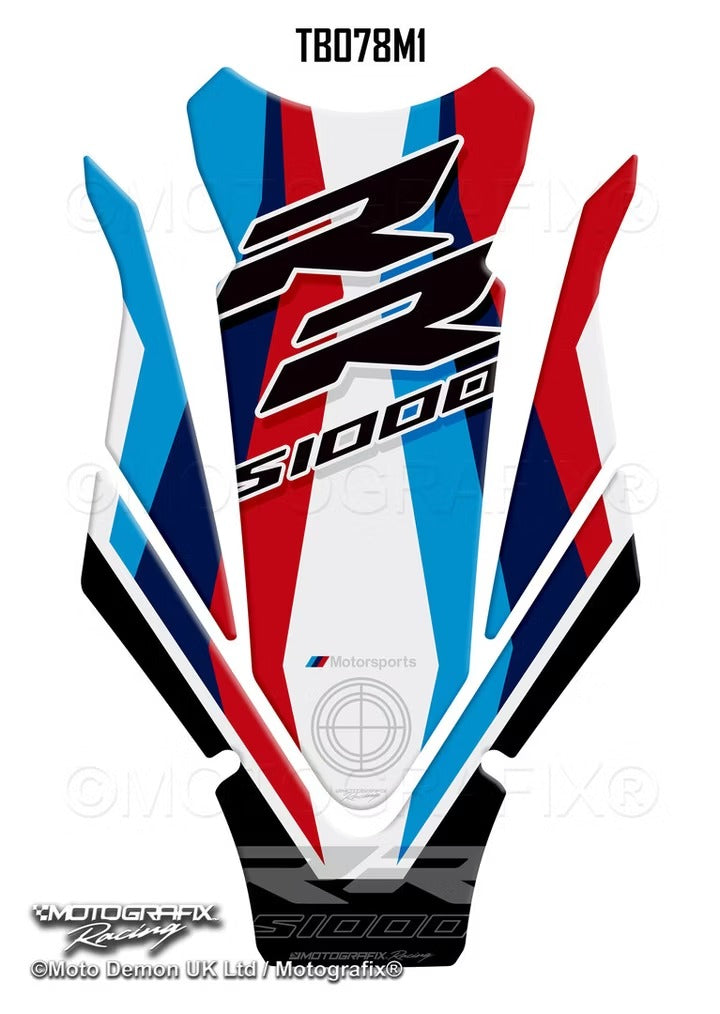 BMW S1000RR 2025 2026 Motorcycle Tank Pad Protector Motografix 3D Gel TB078M1