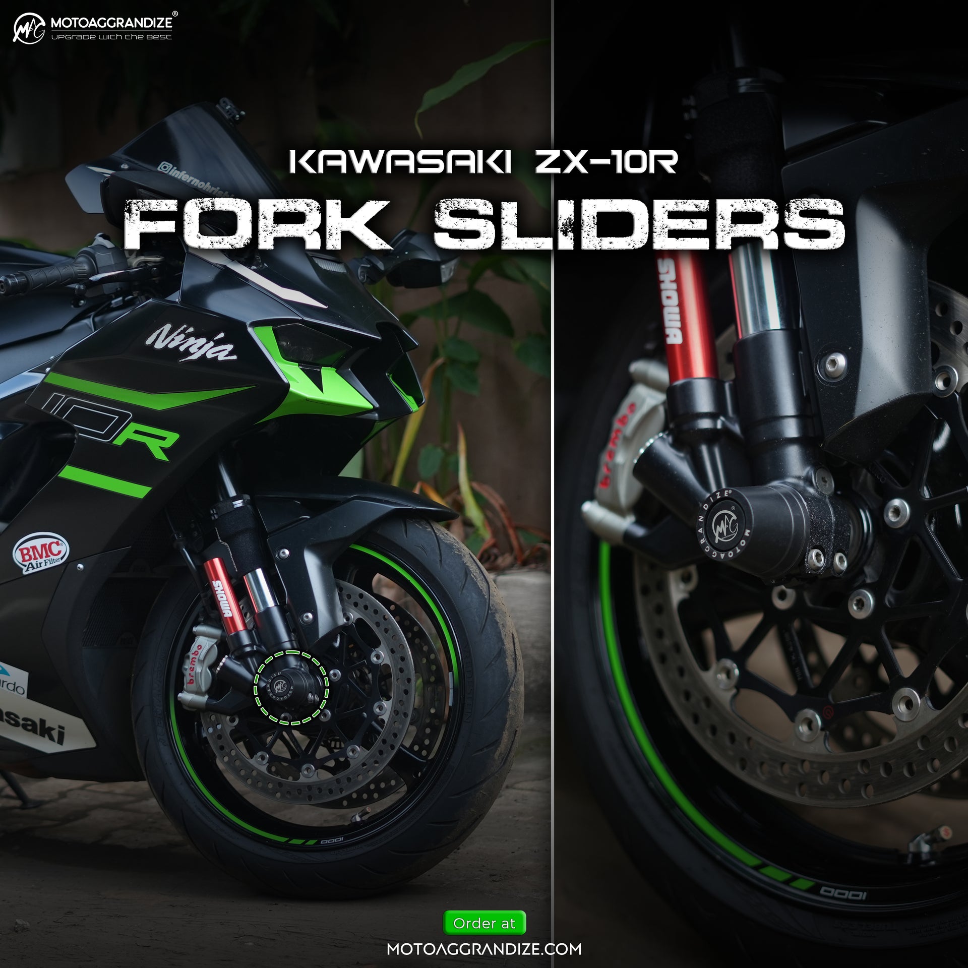 Fork Sliders for Kawasaki Ninja ZX10R - Main Image