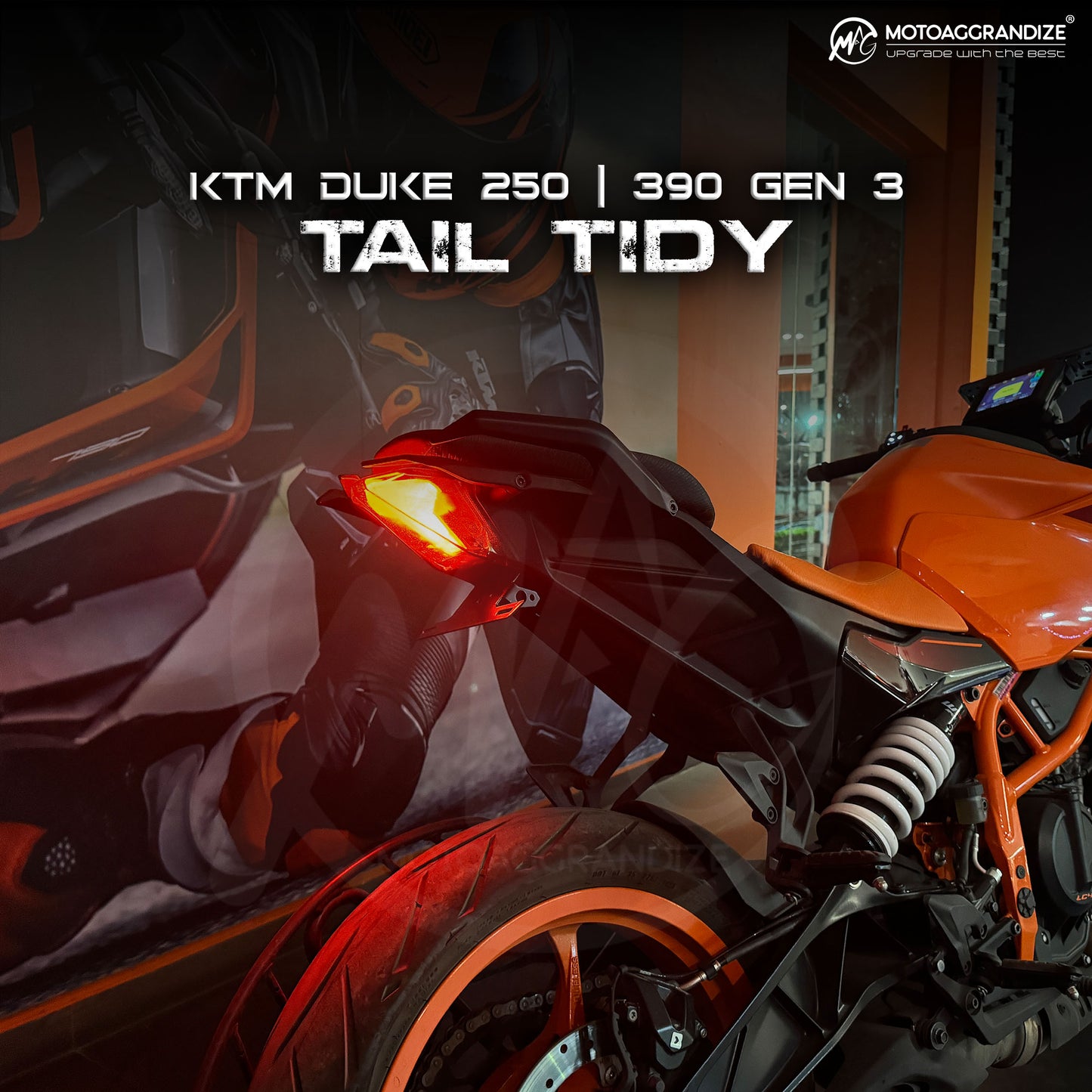 Tail Tidy/ Fender Eliminator Compact for KTM Duke 250| 390 Gen 3 (2024)