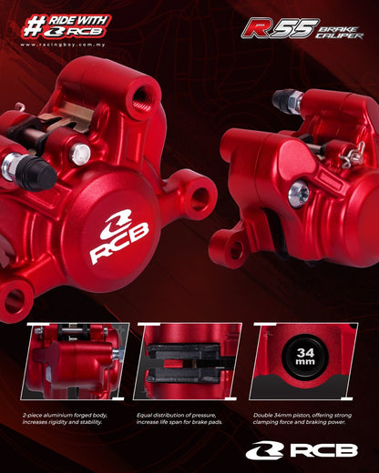RCB BRAKE CALIPER 2 PISTON R55 | Part 01BC048A