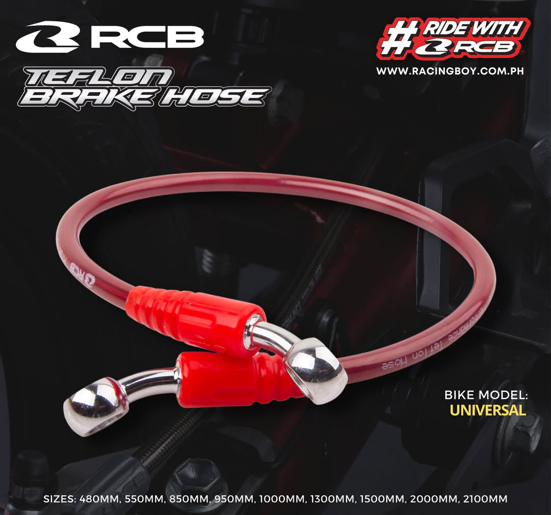 RCB TEFLON BRAKE HOSE 480MM - RD | Part 01BH002R