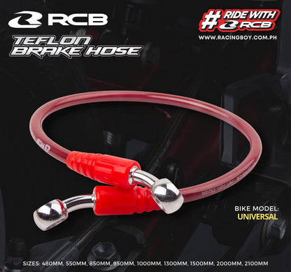 RCB TEFLON BRAKE HOSE 480MM - RD | Part 01BH002R