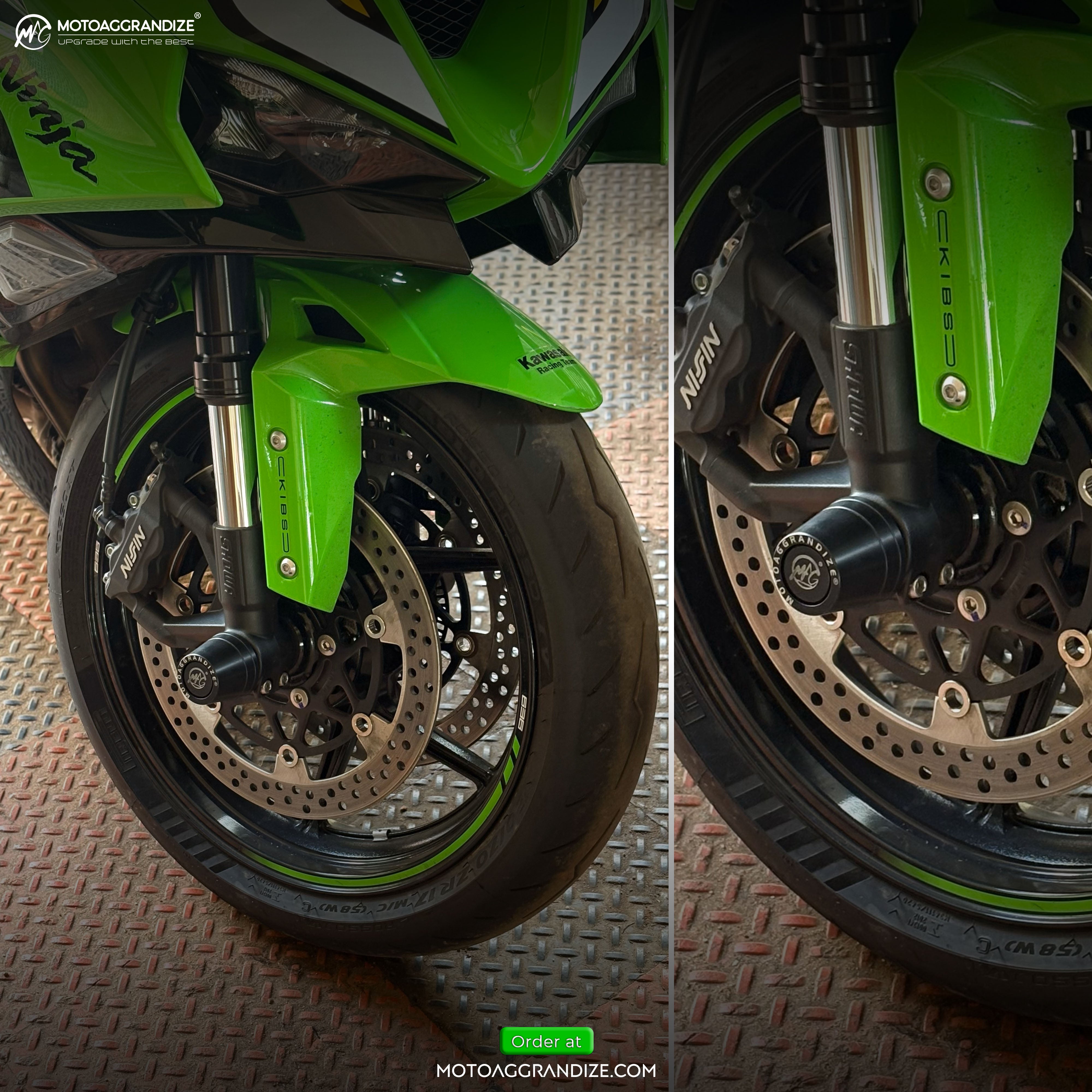 Kawasaki ZX6r Combo | Fork Sliders, Tail Tidy, Spools – Motoaggrandize