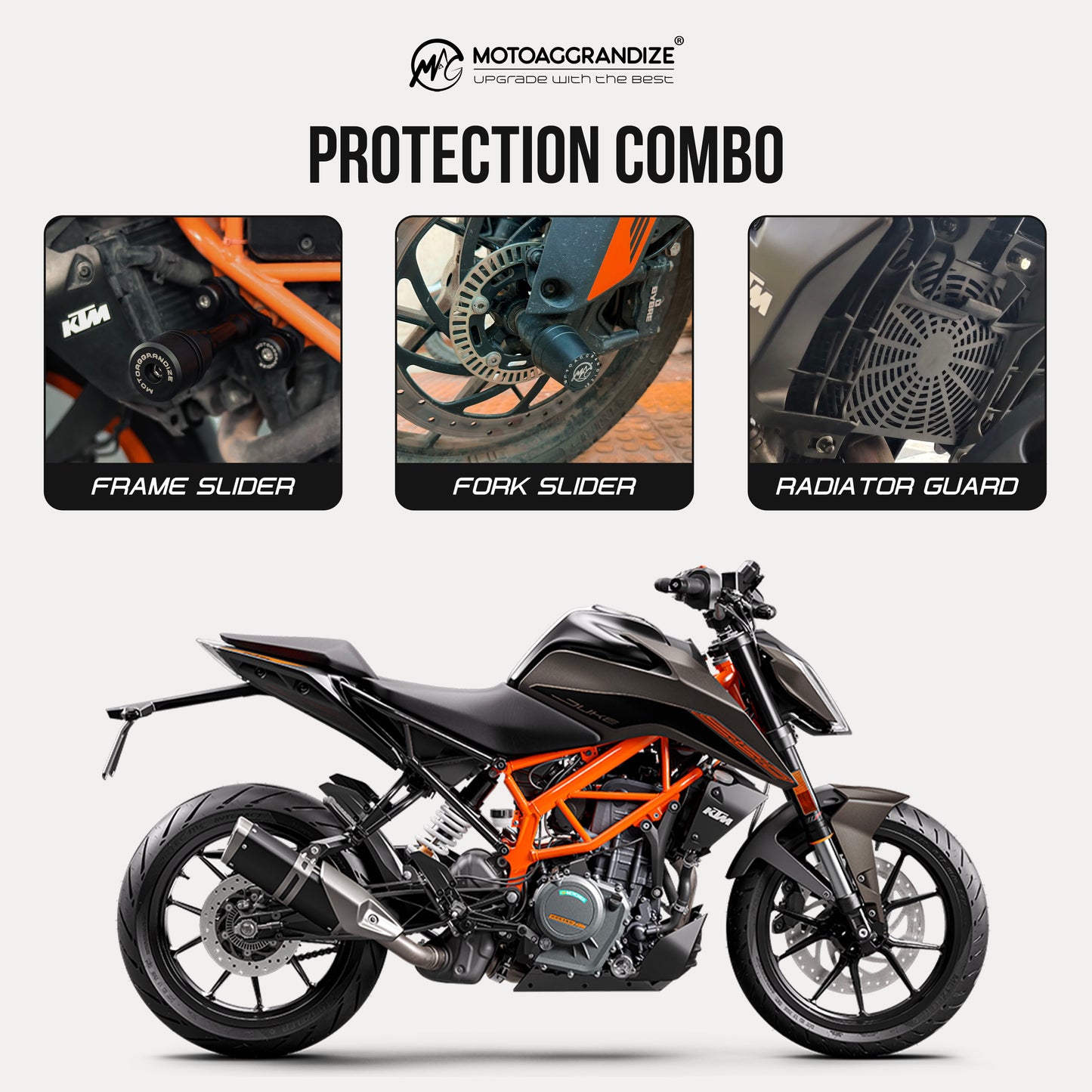 Protection Combo for KTM Duke 125 | 160 | 200 | 250 | 390 (Gen 1 & 2)