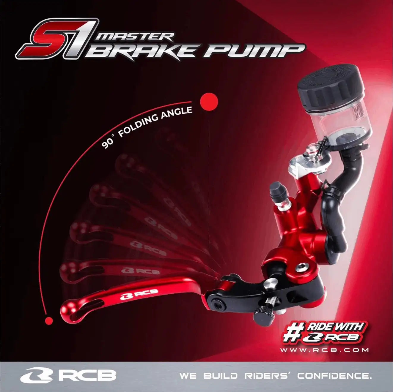 RCB FORGED MASTER BRAKE PUMP S1 14MM (RH) - RD | Part 01BP013R
