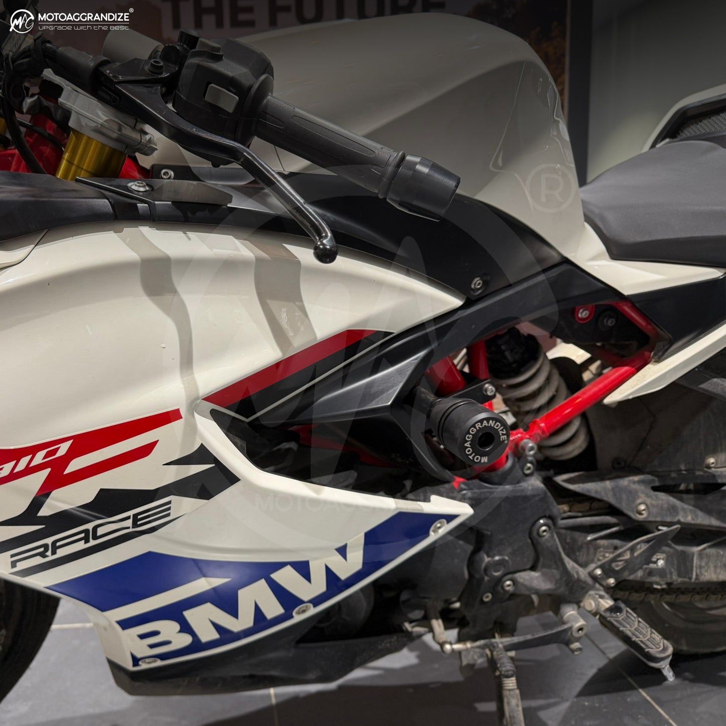 Motoaggrandize Frame sliders/ Crash Protectors for BMW G 310 RR | TVS Apache RR 310