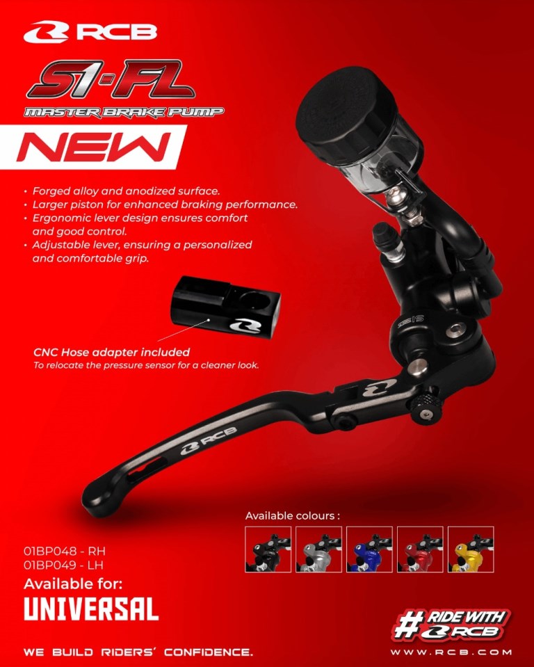 RCB FORGED MASTER BRAKE PUMP S1-FL RH 14MM - RD | Part 01BP048R