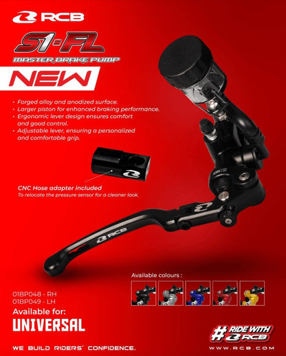 RCB FORGED MASTER BRAKE PUMP S1-FL RH 14MM - RD | Part 01BP048R