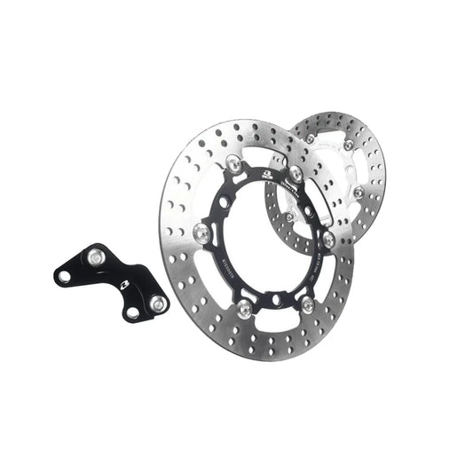 RCB STEEL FLOATING BRAKE DISC E2+ SERIES NMAX 260MM - BLACK (WITH BRACKET) | Part 01D0531B