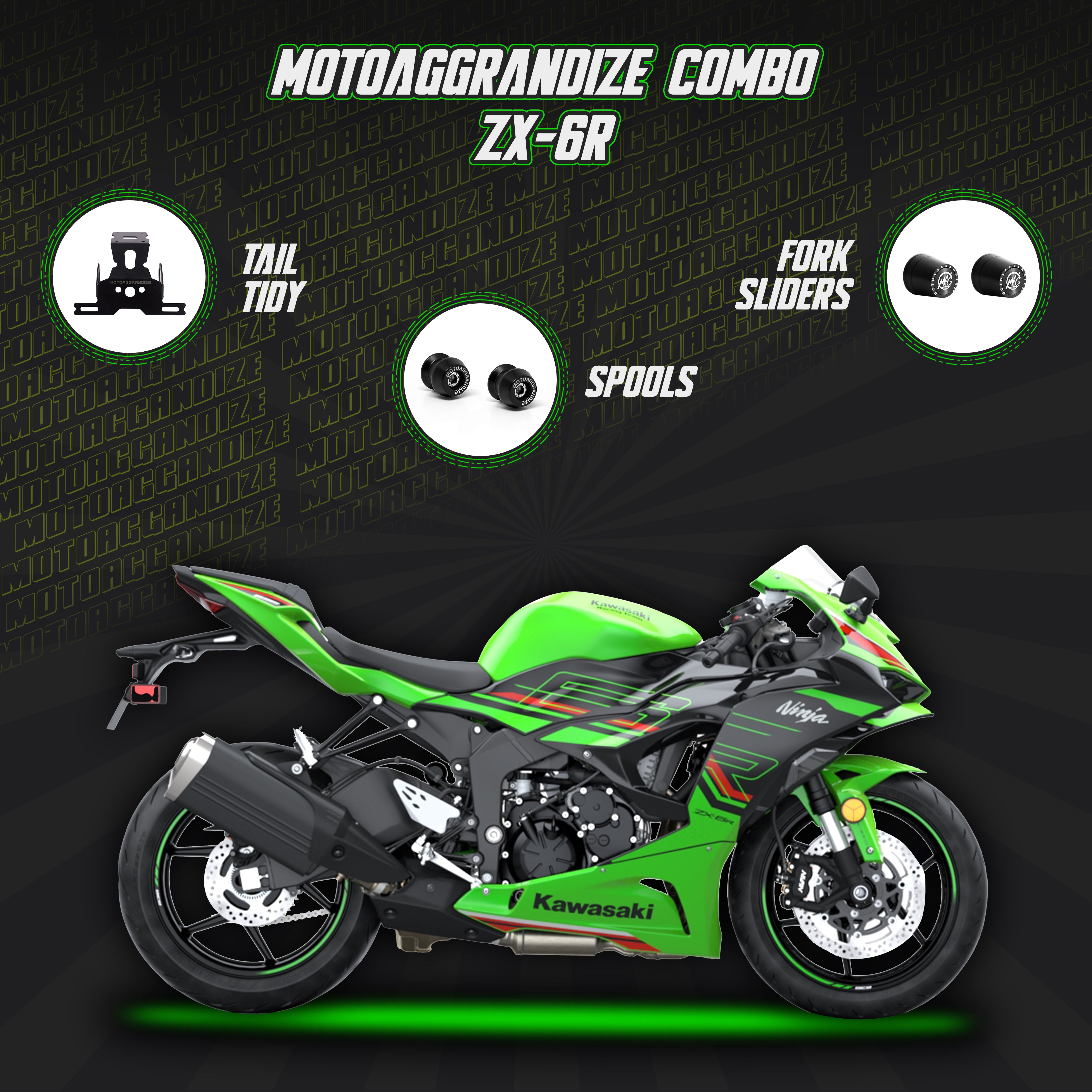 まるる 23~Ninja ZX-4R SE/RR (8BL-ZX400P) POWERBOX パイプ ｜SP忠男