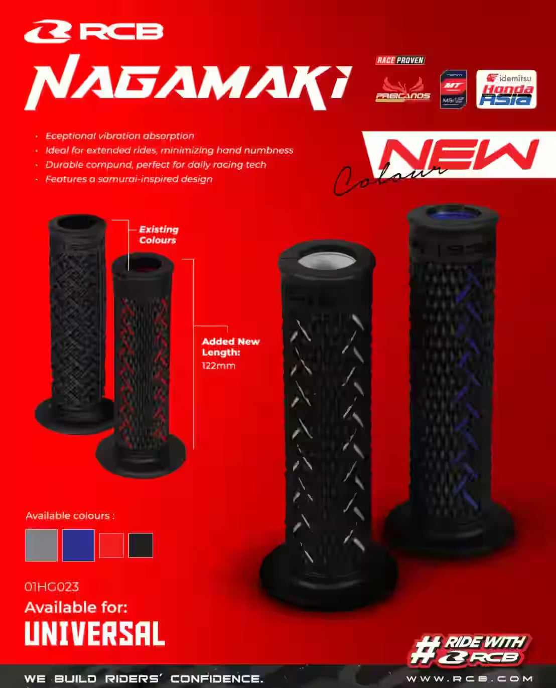 RCB NAGAMAKI GRIP SET 01HG023J BLACK GREY