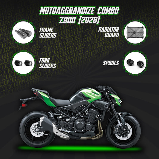 Kawasaki Z900 (2026) Combo | Frame Sliders, Fork Sliders, Radiator Guard, Spools
