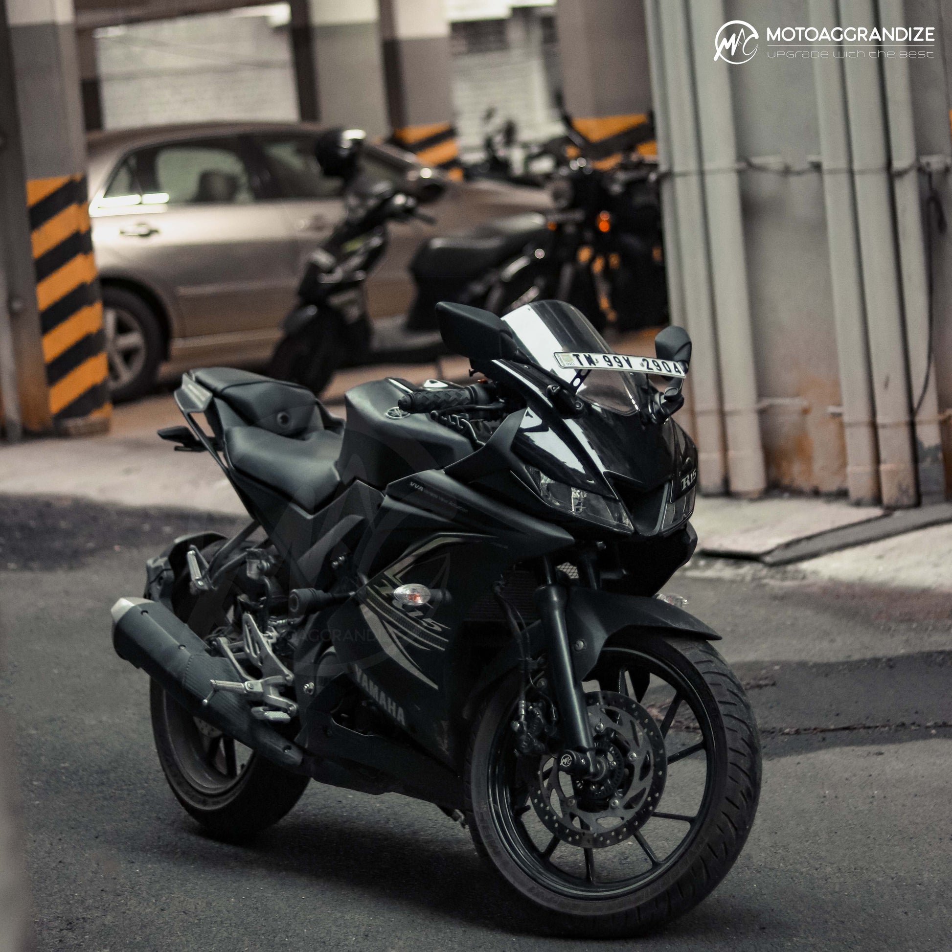 R15 V3 Indo Matte Black R15v3 Black Yamaha R1M Head Kit For R15 V3