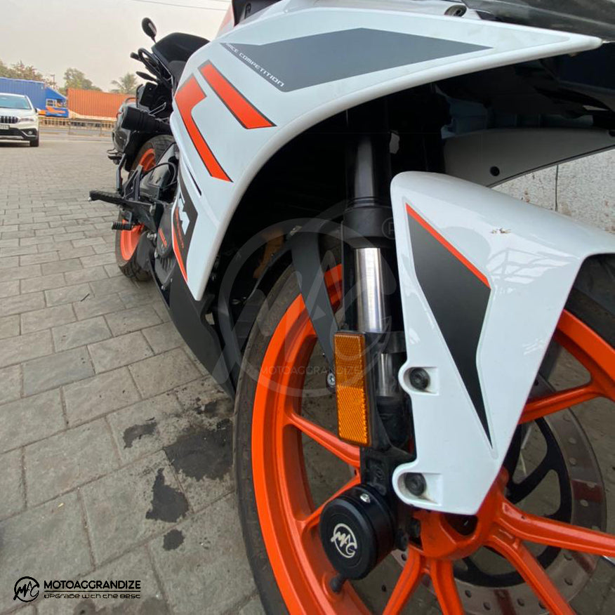 KTM RC 125/ 200/ 250/ 390 Combo | Frame Sliders, Compact Tail Tidy, Radiator Guard, Fork Sliders