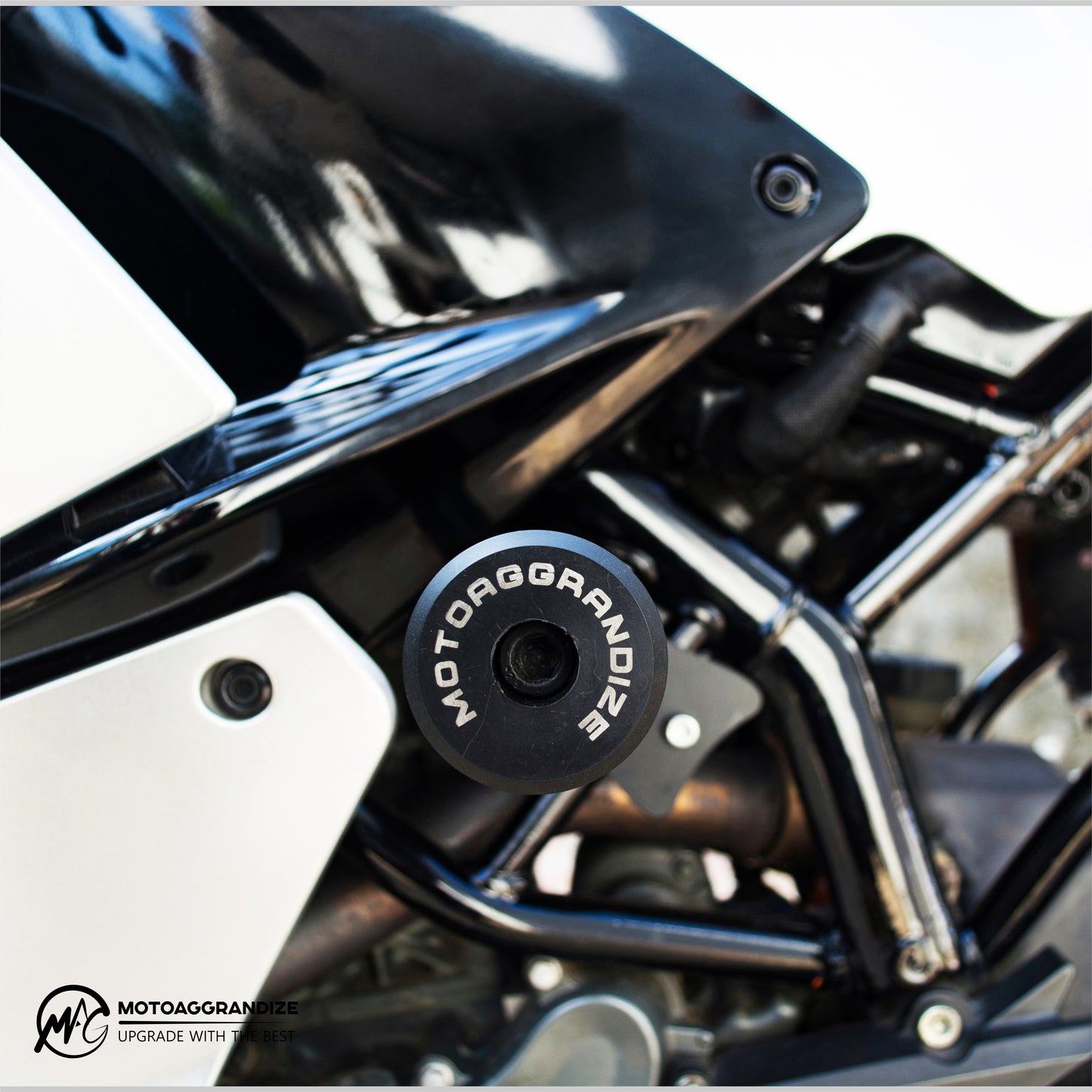 Motoaggrandize Frame sliders/ Crash Protectors for KTM RC 125 | 200 | 250 | 390