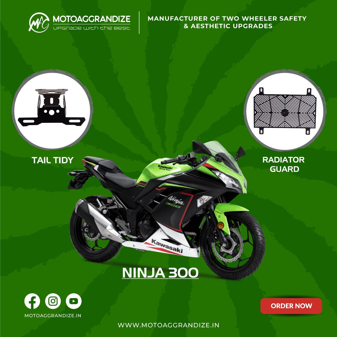 Kawasaki Ninja 300 Combo | Radiator Guard, Tail Tidy